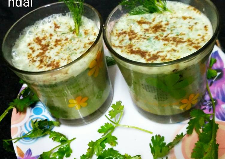 Easiest Way to Prepare Quick Coriander jeera salty green cool cool thandai