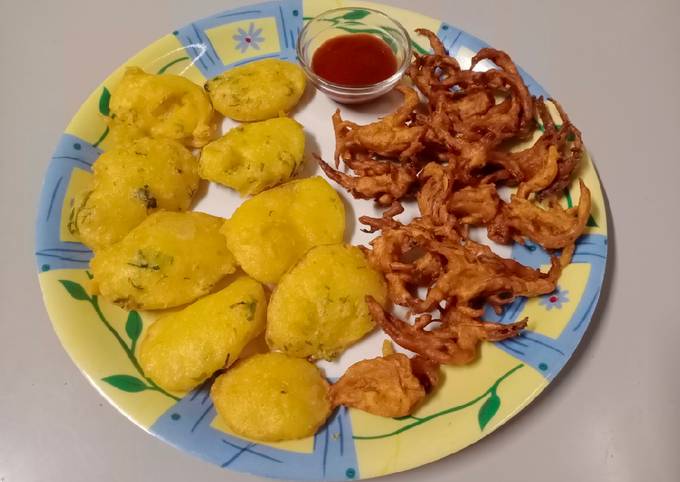 Steps to Prepare Quick Potato and onion fritters
