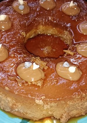 Una foto de Flan de leche chocolatada 🍮🍫☕