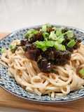 Noodles with Century Egg and Peanut Sauce