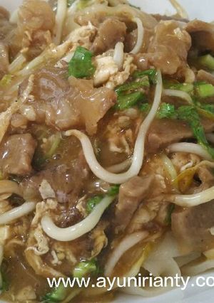 Foto resep Makanan promil 3, kwetiaw siram daging sapi dan toge