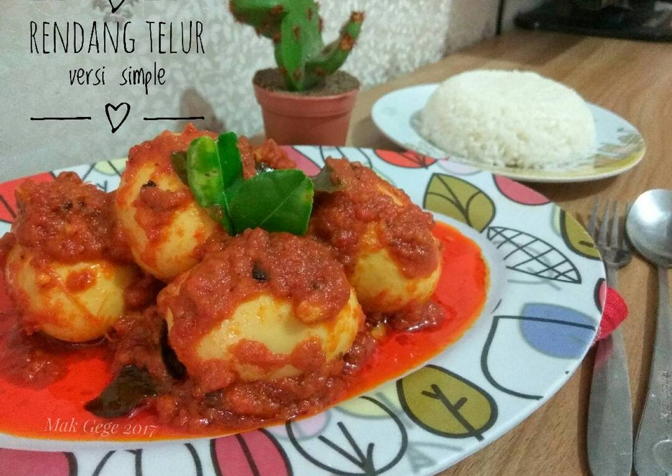 Rendang Telur������ versi simple ������