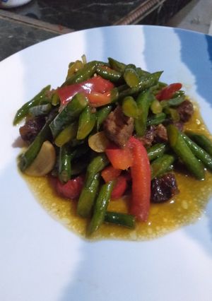 Foto resep Tumis kacang panjang daging paprica