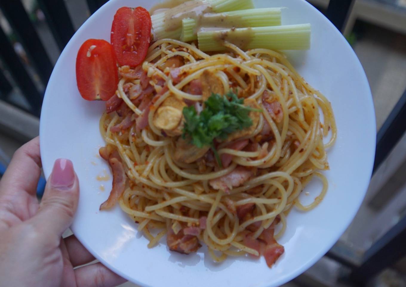Spaghetti Aglio Olio Express Untuk sendirian