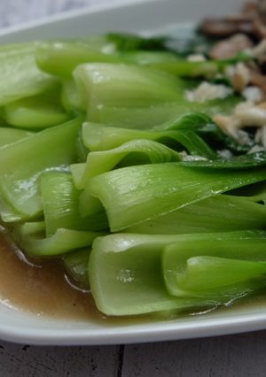Foto resep Pokcoy siram jamur