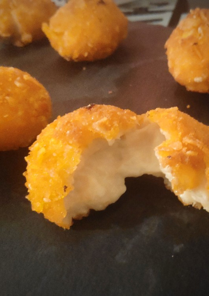 Una foto de Croquetas cremosas de puerro y bacalao