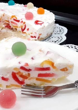 صورة لوصفة تشيز مكعبات الجلي الملون