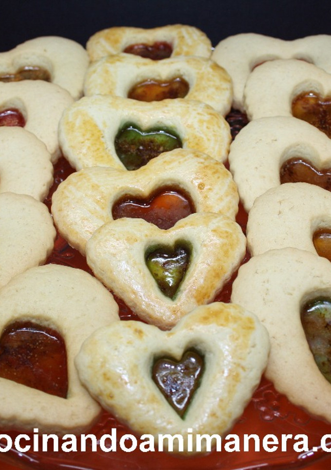 Una foto de Galletas corazón de caramelo