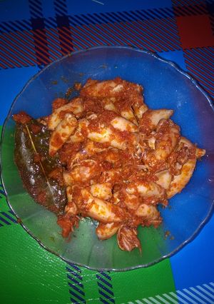 Foto resep Cumi asin balado