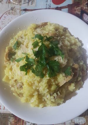 Una foto de Risotto con champignones