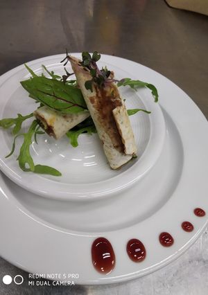 A picture of Baked avocado roll.
