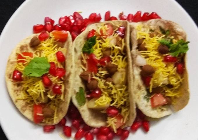 Wheat Tacos With Chana Chat Recipe
