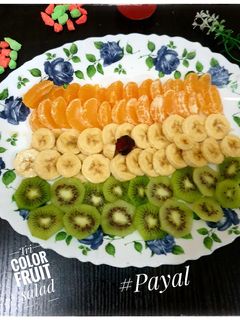 तिरंगा फ्रूट सलाद (tiranga fruit salad recipe in Hindi) रेसिपी मुख्य फोटो