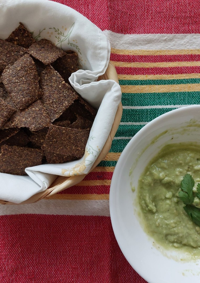 Una foto de Crackers de linaza (veganas, sin gluten, keto)
