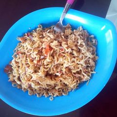 Fried indomie A picture of Fried indomie.