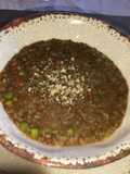 Lentejas con arroz y arvejas