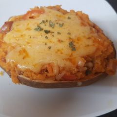 A picture of My Sweet jacket Potato & Filling. 😙.