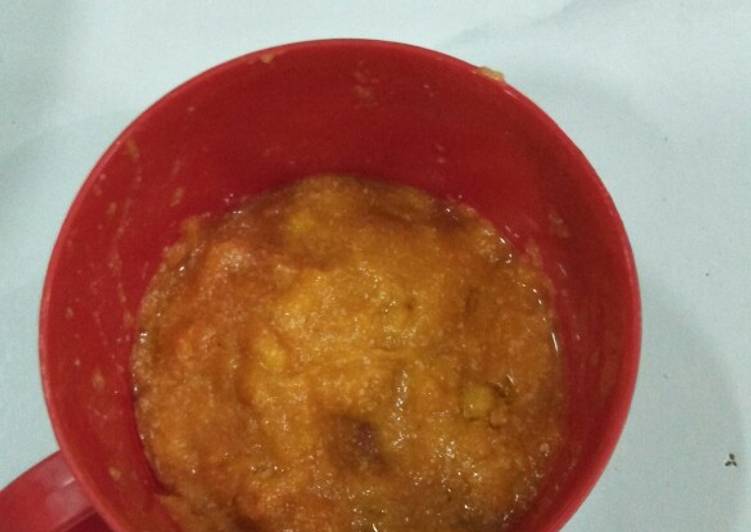 Mpasi 6mo jagung, kabocha tahu sutra
