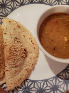 A picture of Sambar dosa.