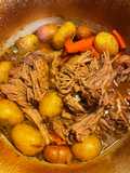 Pot roast in a Dutch oven