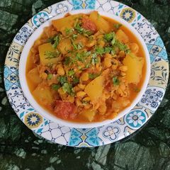 A picture of Papaya Daal Masala.