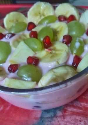 A picture of Fruit custard.