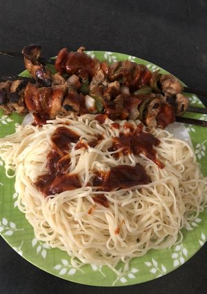 A picture of Egg noodles 🍝.