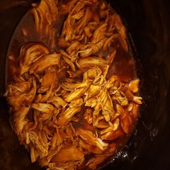 A picture of Slow Cooker Shredded BBQ Chicken.