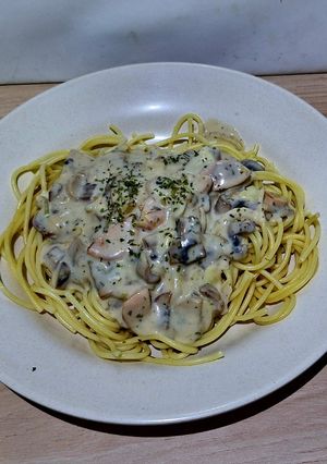Foto resep Spaghetti with Mushroom Sauce