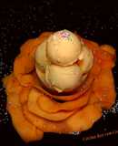 Helado cremoso de melocotón elaborado con robot de cocina M.C.Pl
