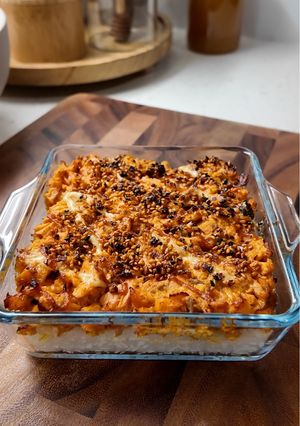A picture of Salmon Sushi Bake.