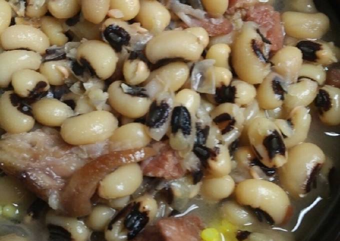 Ham, with Black Eyed Peas and Yellow Rice