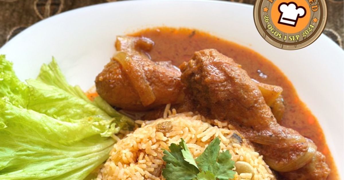 Resipi Set Nasi Tomato (With Ayam Masak Merah Tomato, Air Asam Kerisek ...