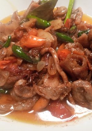 Foto resep Tumis pedas jeroan ikan gabus