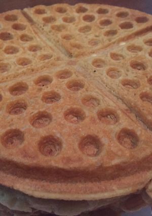 Una foto de Waffles salados