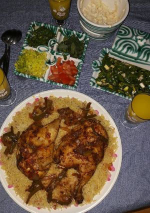 صورة لوصفة دجاج ع طريقتي مع الكبسة