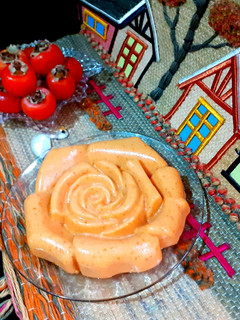 عکسی از دستور ژله بستنی با خرمالو ایده شب یلدا😋😍 قصه شیرین یلدای من 😉😊