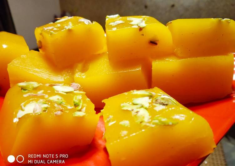 Recipe of Any-night-of-the-week Custard Powder Burfi