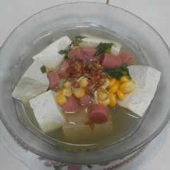 A picture of Sup Tahu Sosis Jagung Gak Pake Ribet 😂😃.