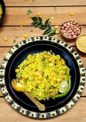A picture of Corn Poha.