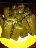 Lontong isi oncom