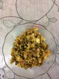Cabbage with green peas