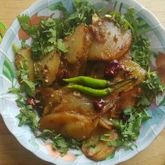 A picture of Fry Aloo Curry.