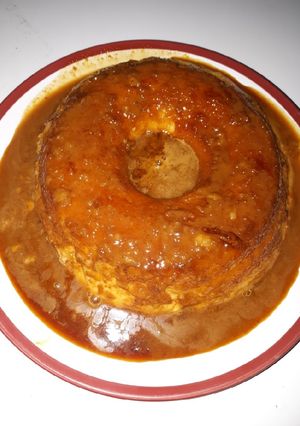 Una foto de Budín de pan con pasas de uva