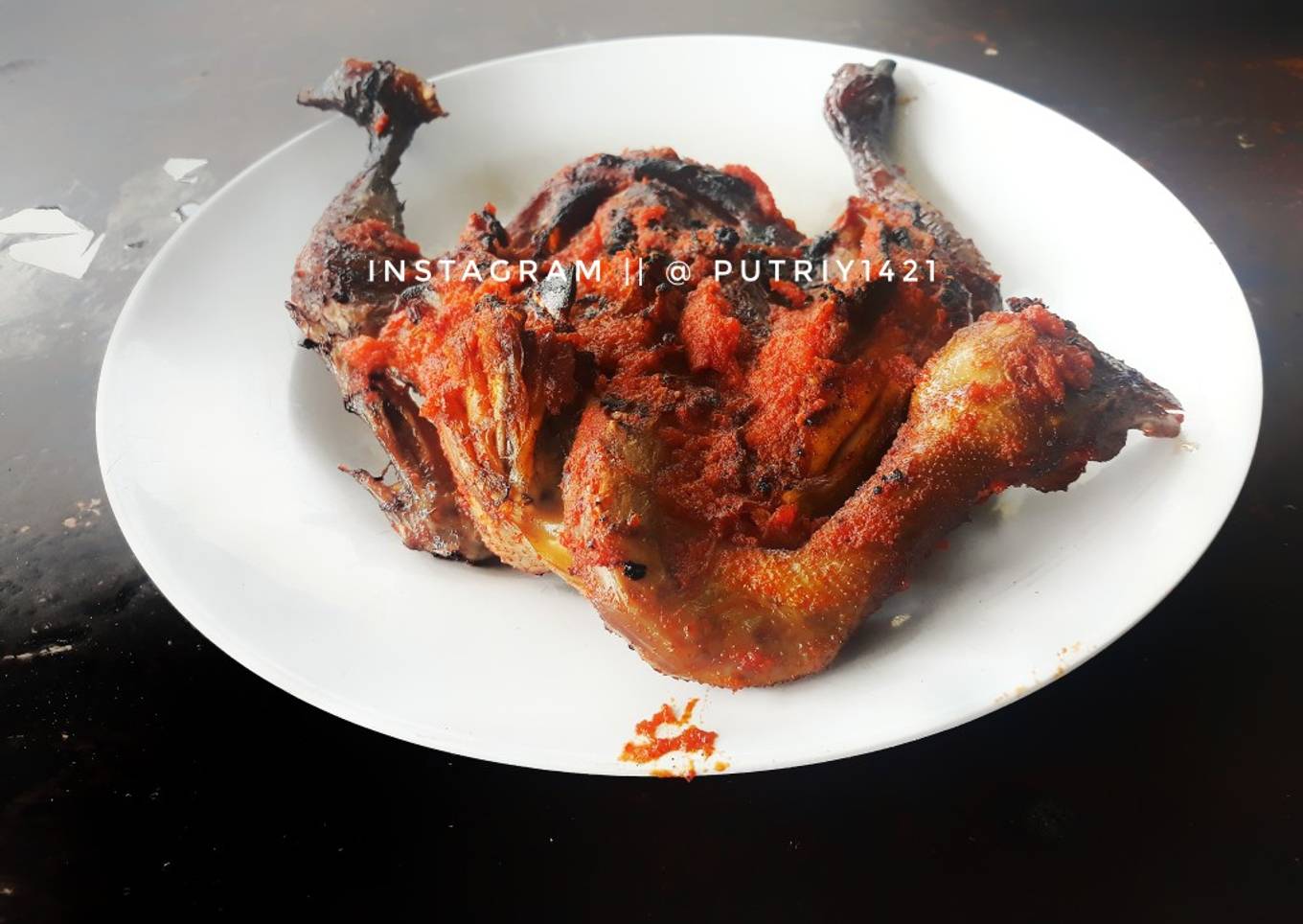 Ayam bakar kampung bumbu merah