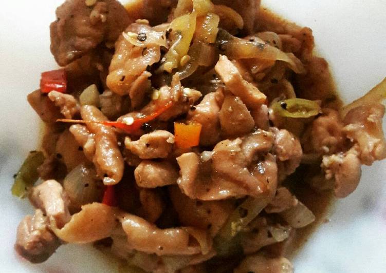 Cara Gampang mengolah Ayam Lada Hitam Cabe Rawit. by.V2 Anti Gagal