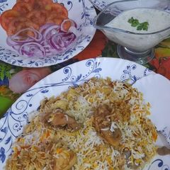A picture of Teh wali masala biryani.