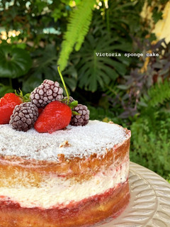 Una foto de Victoria sponge cake
