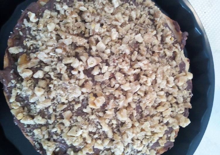 Crostata al mascarpone,cacao e noci