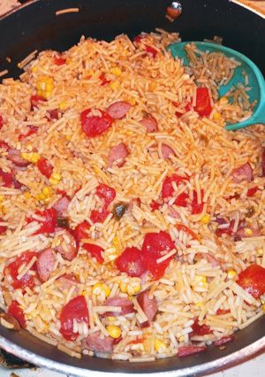A picture of Mexican Jambalaya Rice.